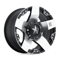 Xd Xd775 Rockstar 17X8 +10 Machined Face W/ Blk Windows