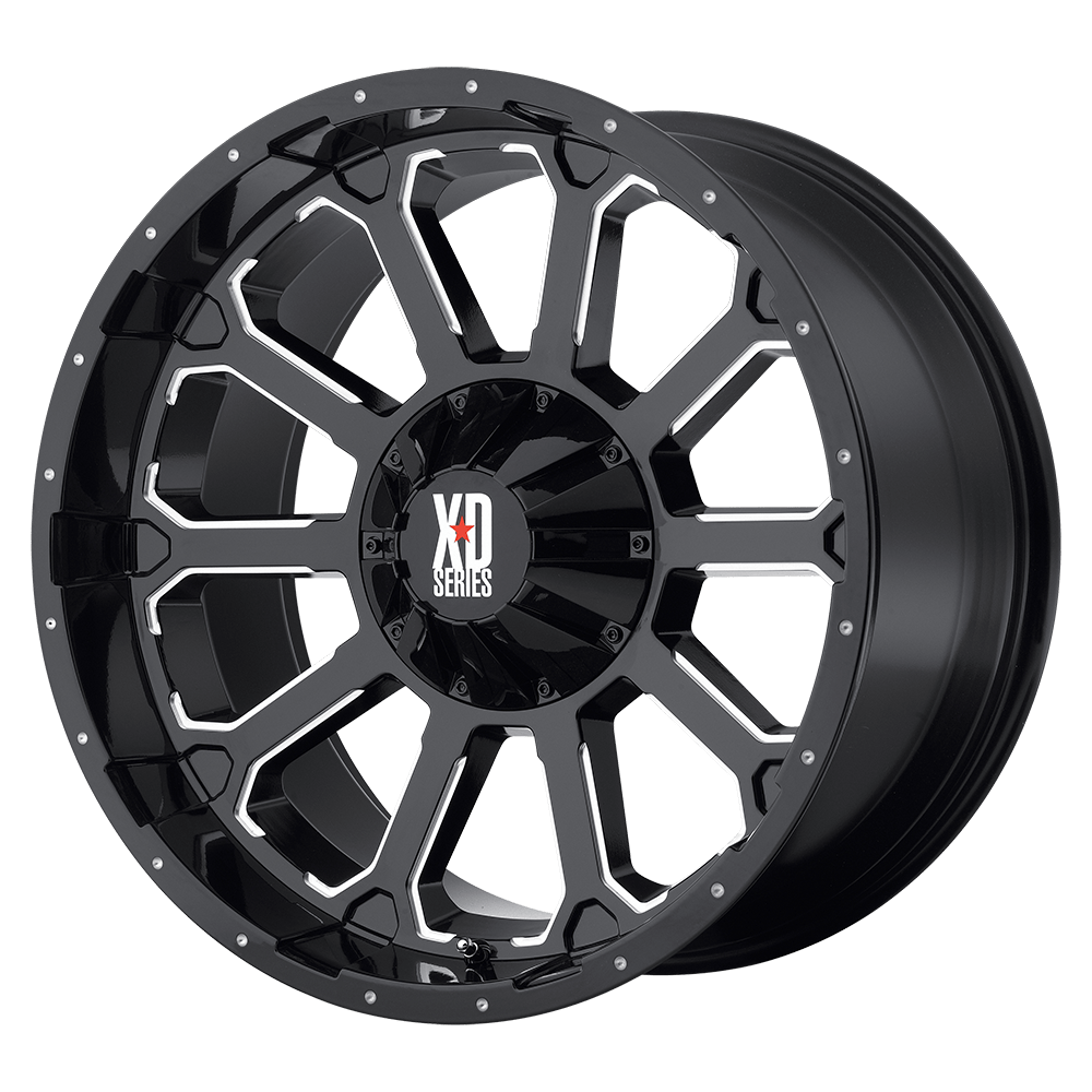 Xd Xd806 Bomb 20X9 +30 Gloss Black W/ Milled Accents