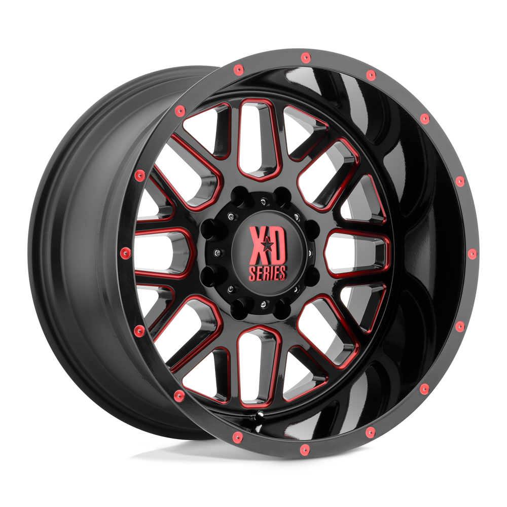 Xd Xd820 Grenade 22X12 -44 Satin Black Mill W Red Tint Cc