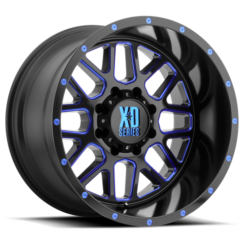 Xd Xd820 Grenade 20X9 +0 Satin Black Mill W/ Blue Tint