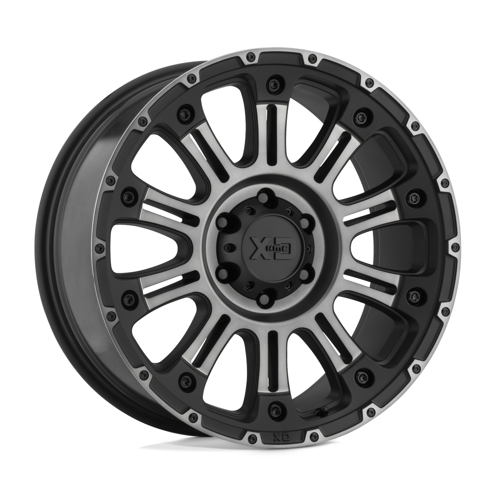 Xd Xd829 Hoss Ii 18X9 +18 Satin Black Mach W/ Gray Tint
