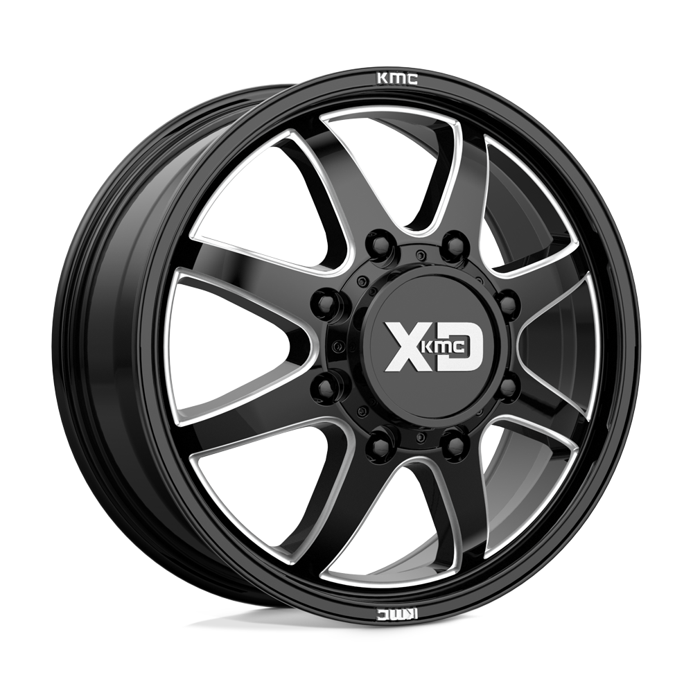 Xd Xd845 Pike Dually 20X8.25 +105 Gloss Black Milled - Front