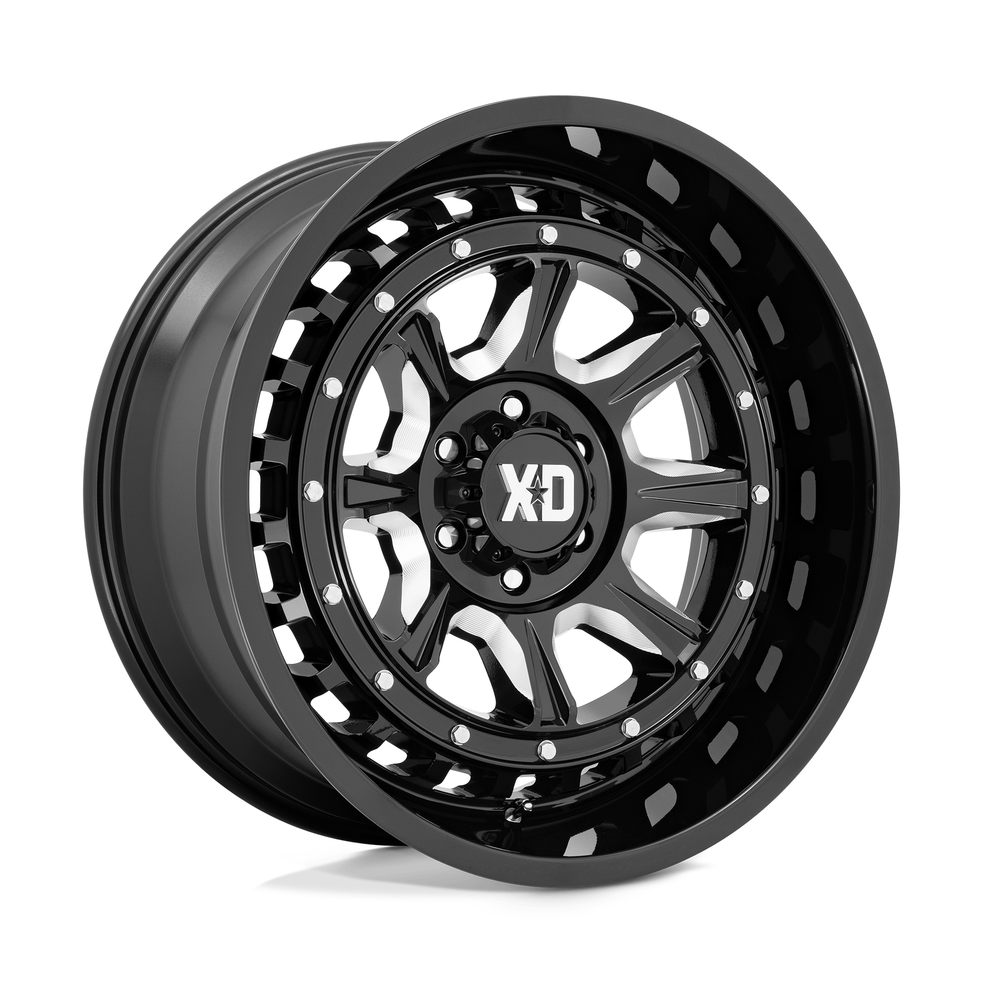 Xd Xd866 Outlander 22X10 -36 Gloss Black Milled