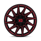 Xd Xd867 Specter 20X10 -18 Gloss Black W/ Red Tint