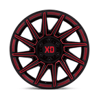 Xd Xd867 Specter 20X10 -18 Gloss Black W/ Red Tint