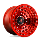 Fuel 1Pc D100 Zephyr Beadlock 17X9 -15 Candy Red