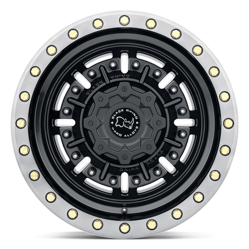 Black Rhino Hard Alloys ABRAMS 18X9.5 +-18 GLOSS GUN BLACK W/ MACHINED DARK TINT