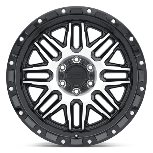 Black Rhino Hard Alloys Alamo 20X9 +12 Gloss Black W/ Mach Face