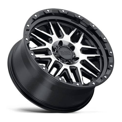 Black Rhino Hard Alloys Alamo 20X9 -18 Gloss Black W/ Mach Face