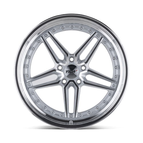 Tsw Ascari 20X10.5 +25 Silver W/Mirror Cut Face & Lip