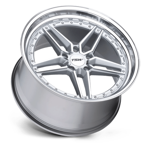 Tsw Ascari 20X10.5 +40 Silver W/Mirror Cut Face & Lip