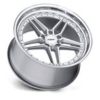 Tsw Ascari 20X10.5 +25 Silver W/Mirror Cut Face & Lip