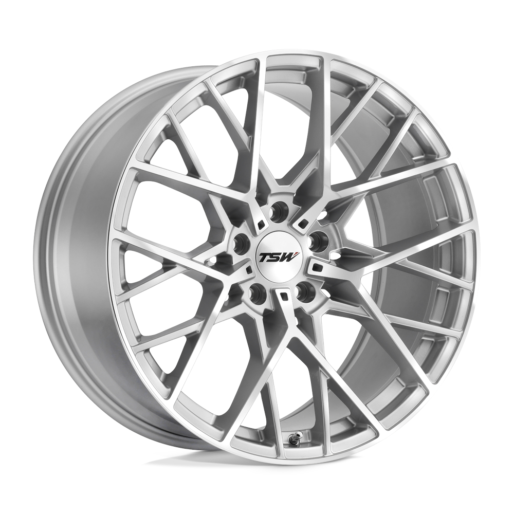 Tsw Sebring 19X8.5 +42 Silver W/  Mirror Cut Face