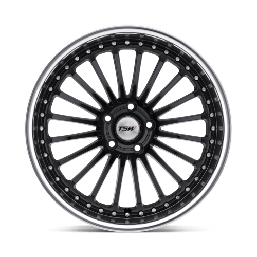 Tsw Silverstone 17X8 +40 Gloss Black W/ Mirror Cut Lip