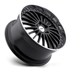 Tsw Silverstone 17X8 +45 Gloss Black W/ Mirror Cut Lip