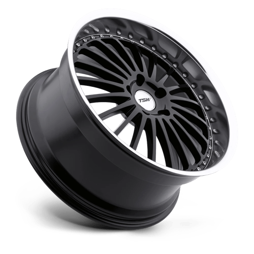 Tsw Silverstone 18X8 +40 Gloss Black W/ Mirror Cut Lip