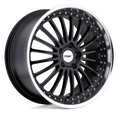 Tsw Silverstone 19X8 +40 Gloss Black W/ Mirror Cut Lip
