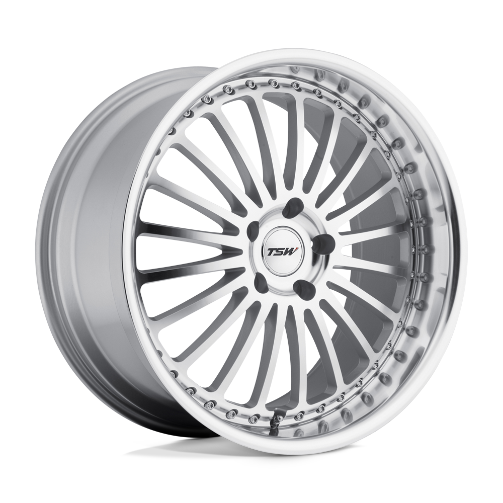 Tsw Silverstone 18X8 +32 Silver Mirror Cut Face & Lip