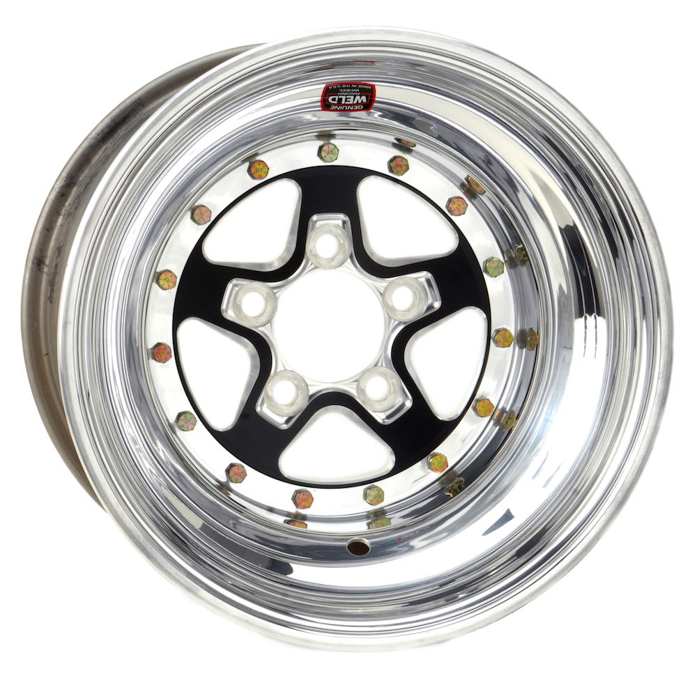 WELD Racing Alumastar 15X12 -38 Black Center - Polished Shell