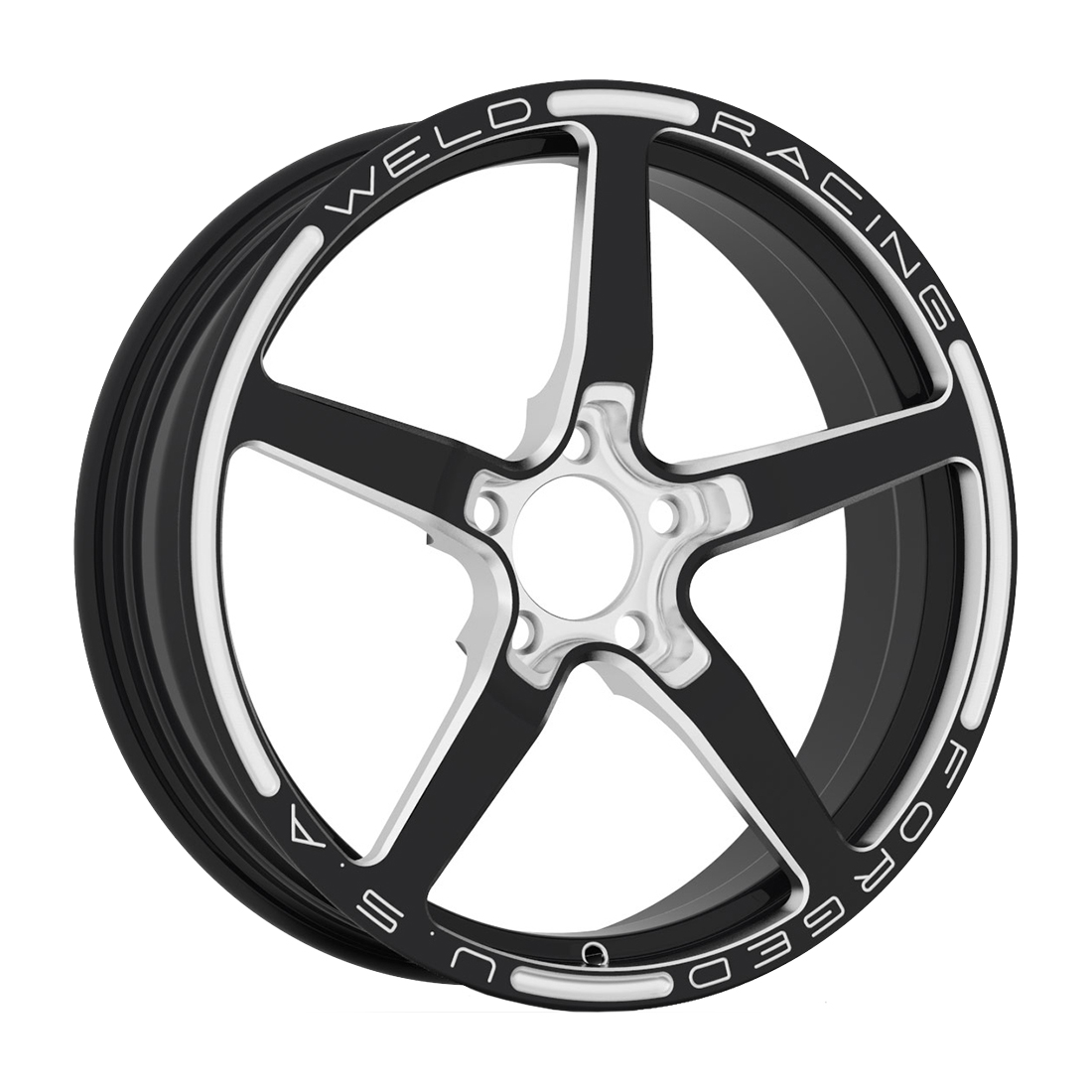 WELD Racing Alumastar Frontrunner 18X6 -8 Gloss Black Milled