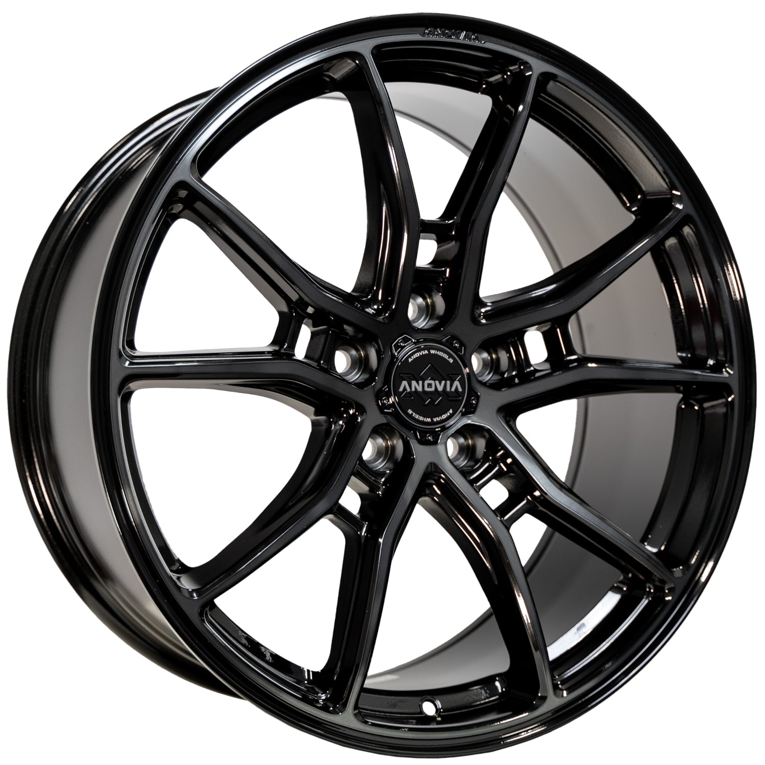Anovia Wheels An-10 19X8.5 +35 Black Machined Face Dark Tint