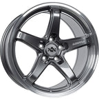 Anovia Wheels An-5S 17X8 +45 Gloss Gunmetal Machined Lip