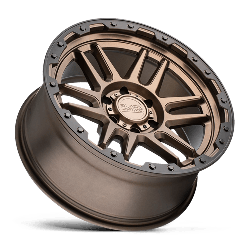 Black Rhino Hard Alloys APACHE 17x8.5 +-18 MATTE BRONZE W/ BLK RG & BOLTS
