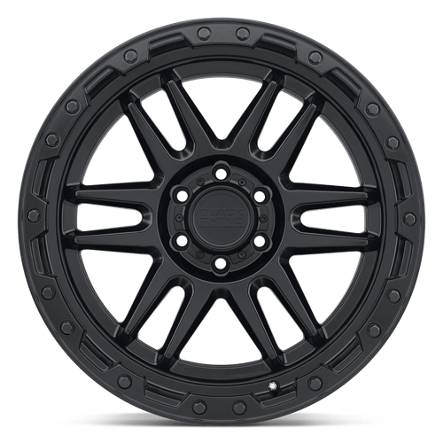 Black Rhino Hard Alloys Apache 20X9 -18 Matte Black W/ Black Bolts