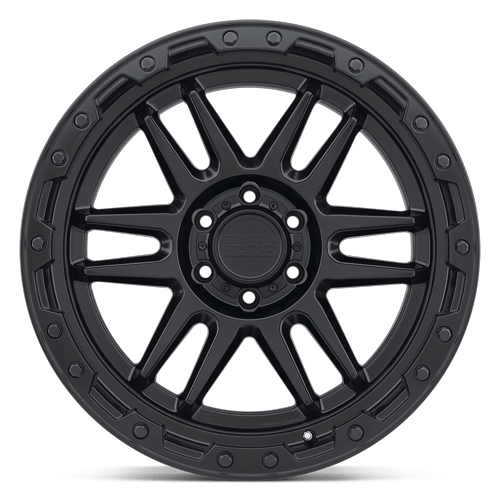 Black Rhino Hard Alloys Apache 20X9 +12 Matte Black W/ Black Bolts