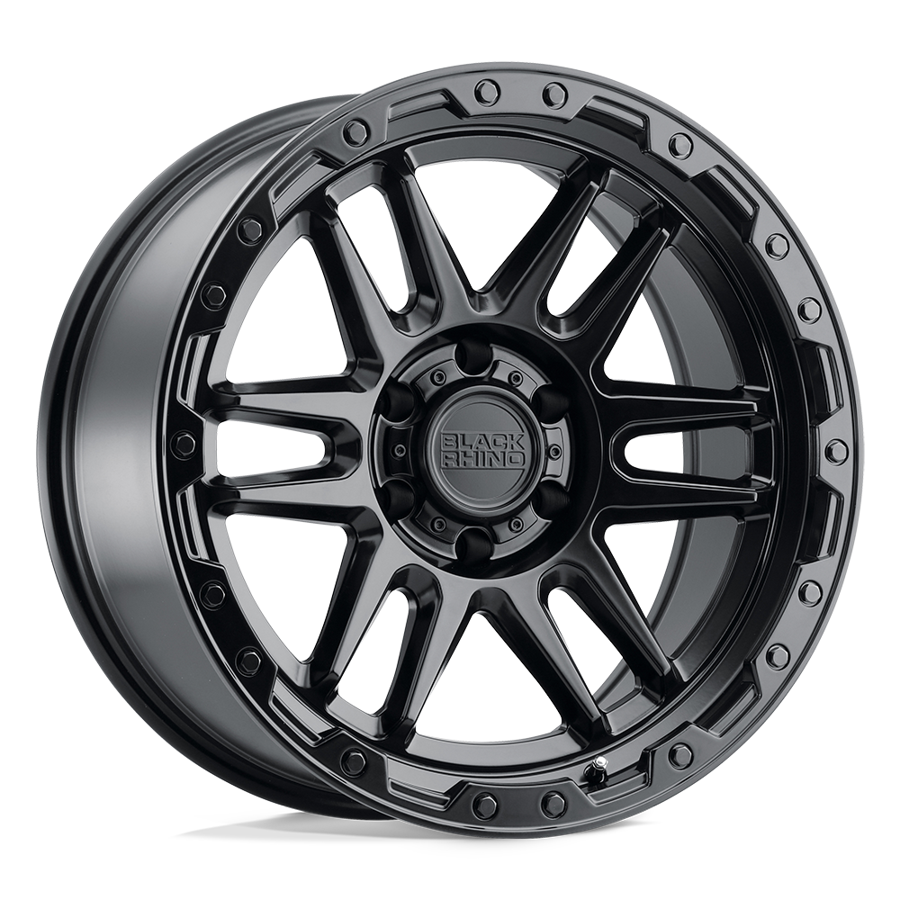 Black Rhino Hard Alloys Apache 20X9 -18 Matte Black W/ Black Bolts