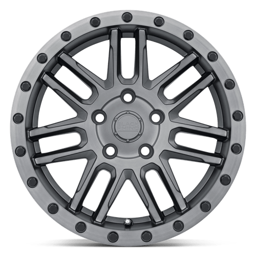 Black Rhino Hard Alloys Arches 15X7 +15 Matte Brushed Gunmetal Blk Blt