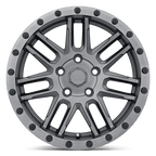 Black Rhino Hard Alloys Arches 15X7 +15 Matte Brushed Gunmetal Blk Blt