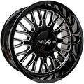 Arkon Off-Road Athos 20X10 -25 Gloss Black W/ Milled Edges