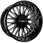 Arkon Off-Road Athos 22X12 -51 Gloss Black W/ Milled Edges