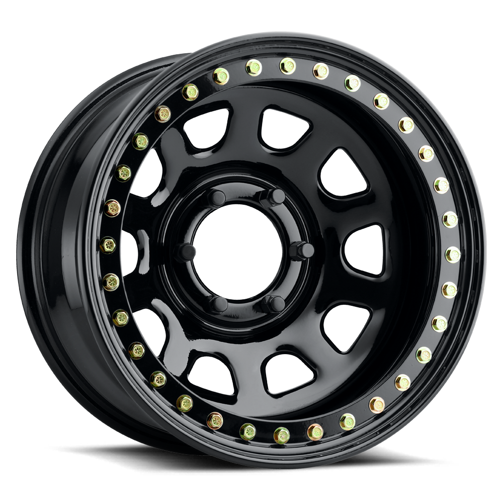 Raceline Wheels Daytona Rock 15X8 +0 Gloss Black