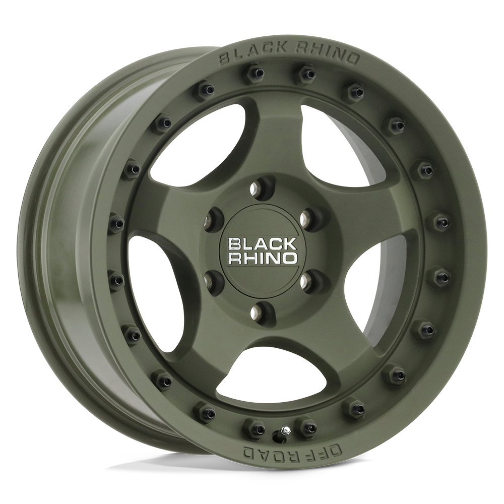 Black Rhino Hard Alloys Bantam 18X9 +12 Olive Drab Green