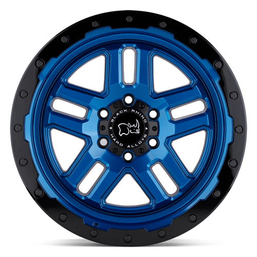 Black Rhino Hard Alloys Barstow 20X9.5 +12 Dearborn Blue W/ Black Ring