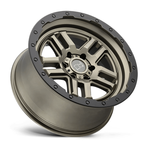 Black Rhino Hard Alloys Barstow 20X9.5 +12 Matte Bronze W/ M-Black Ring
