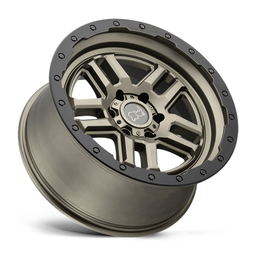 Black Rhino Hard Alloys Barstow 20X9.5 +12 Matte Bronze W/ M-Black Ring