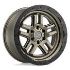 Black Rhino Hard Alloys Barstow 18X9.5 +12 Matte Bronze W/ M-Black Ring