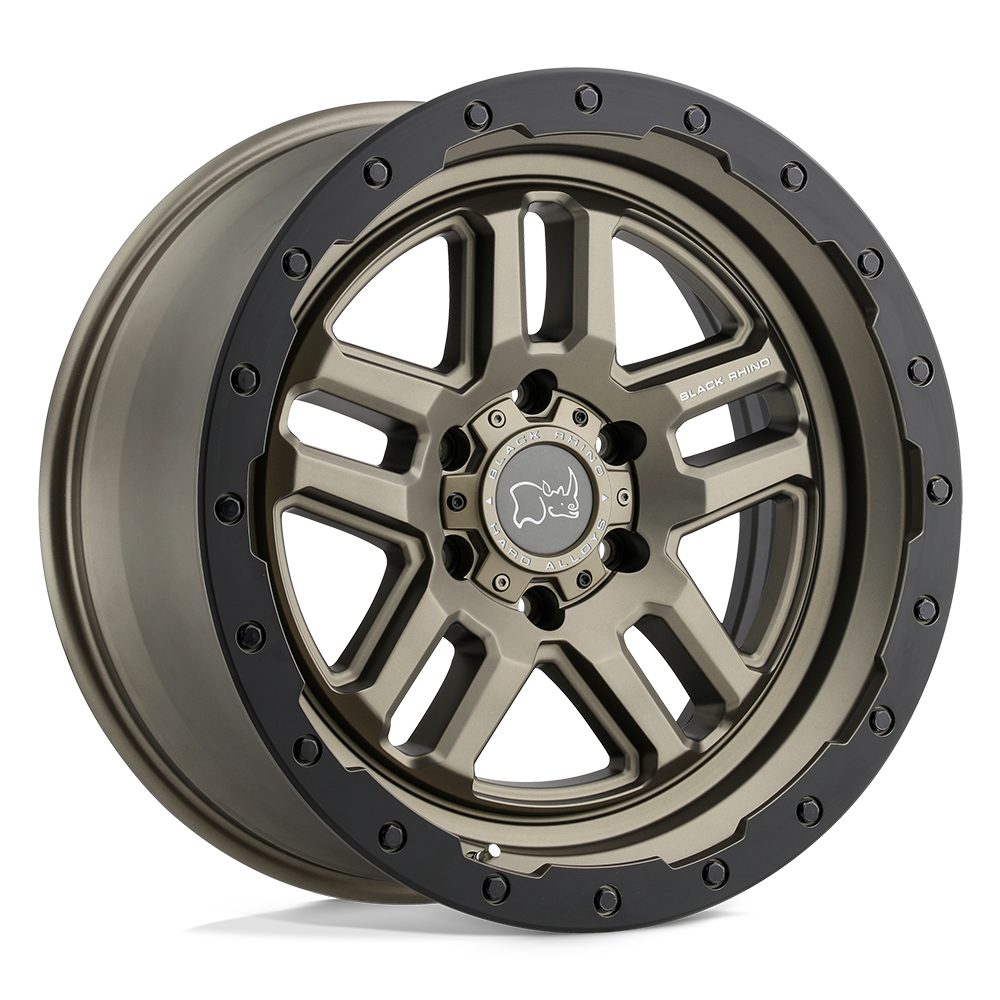 Black Rhino Hard Alloys Barstow 20X9.5 +12 Matte Bronze W/ M-Black Ring
