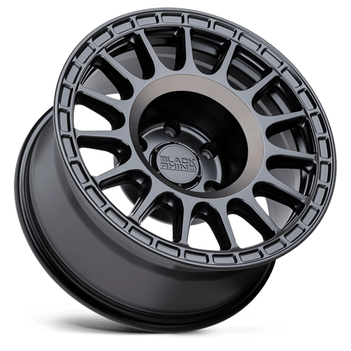 Black Rhino Hard Alloys Sandstorm 18X8.5 +0 Semi G-Black W/ Mach Dark Ring