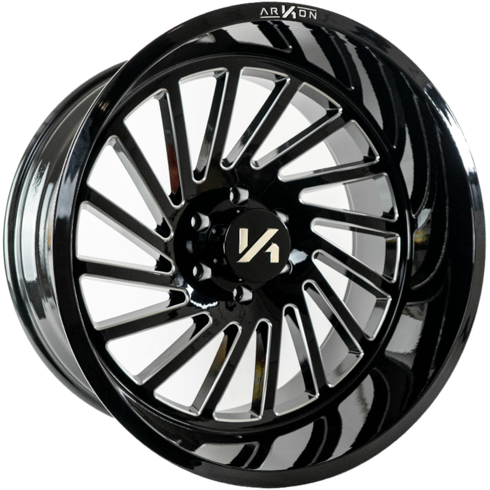 Arkon Off-Road Caesar 20X10 -25 Gloss Black W/ Milled Edges