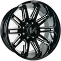 Arkon Off-Road Churchill 20X10 -25 Gloss Black W/ Milled Edges