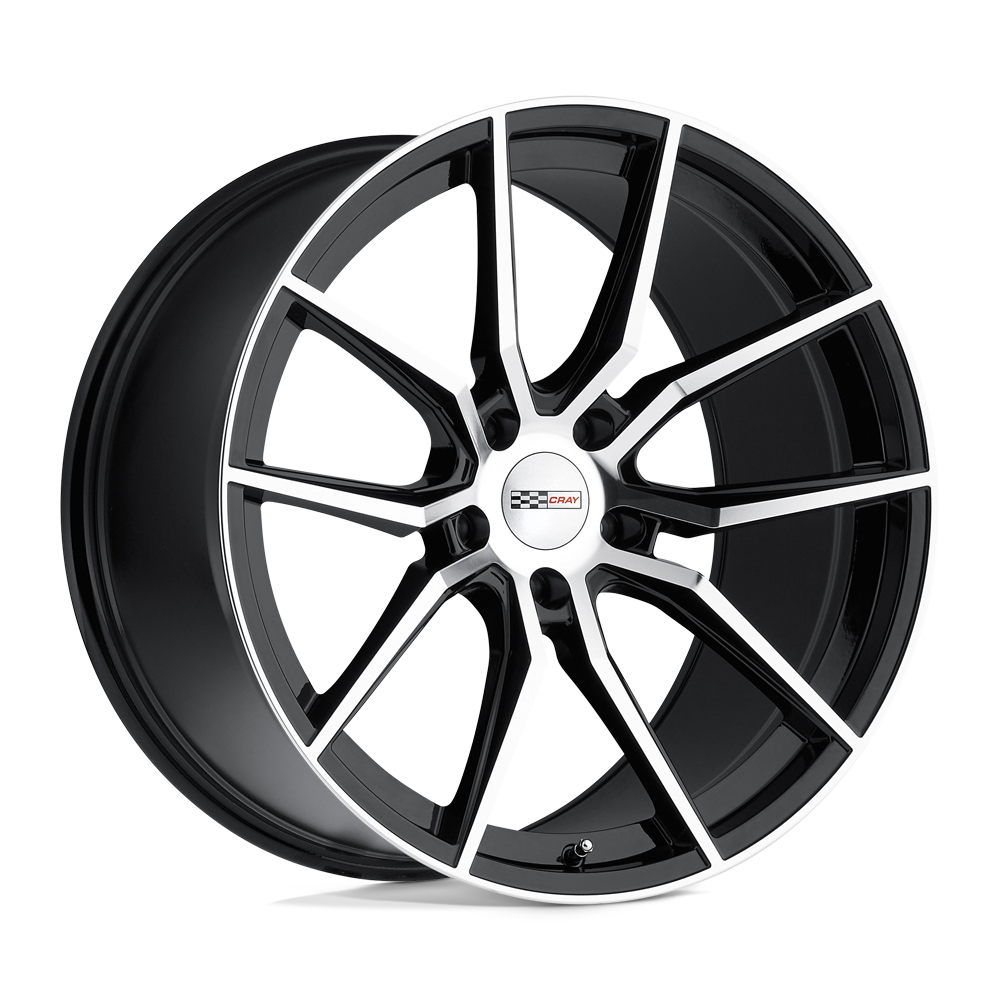 Cray Spider 20X9 +38 Gloss Black W/ Mirror Cut Face