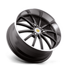 Genius Darwin 15X5.5 +25 Gunmetal W/ Mirror Cut Lip