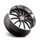 Genius Darwin 17X6.5 +22 Gunmetal W/ Mirror Cut Lip