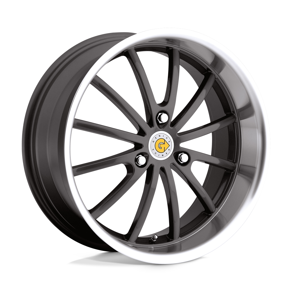 Genius Darwin 17X7.5 +26 Gunmetal W/ Mirror Cut Lip