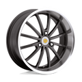 Genius Darwin 17X6.5 +22 Gunmetal W/ Mirror Cut Lip
