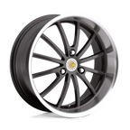 Genius Darwin 17X6.5 +22 Gunmetal W/ Mirror Cut Lip